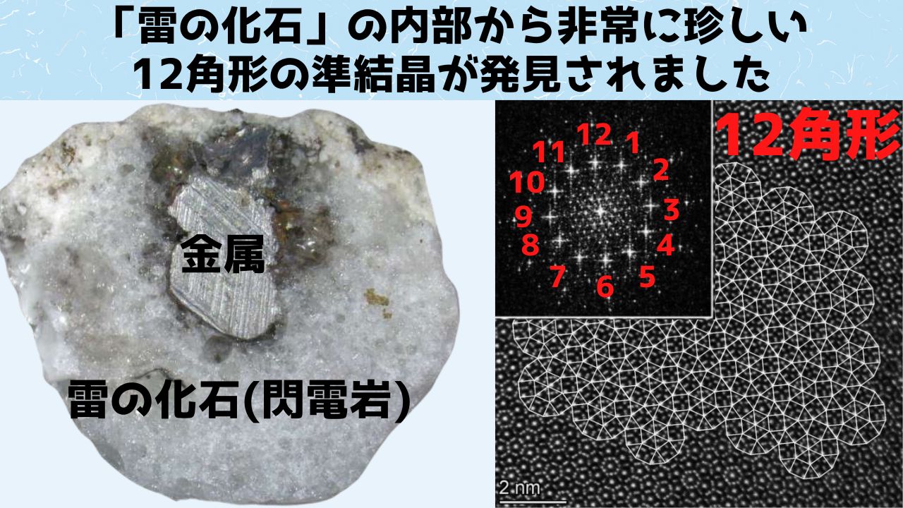 「雷の化石」から自然界では極めて珍しい準結晶を発見！