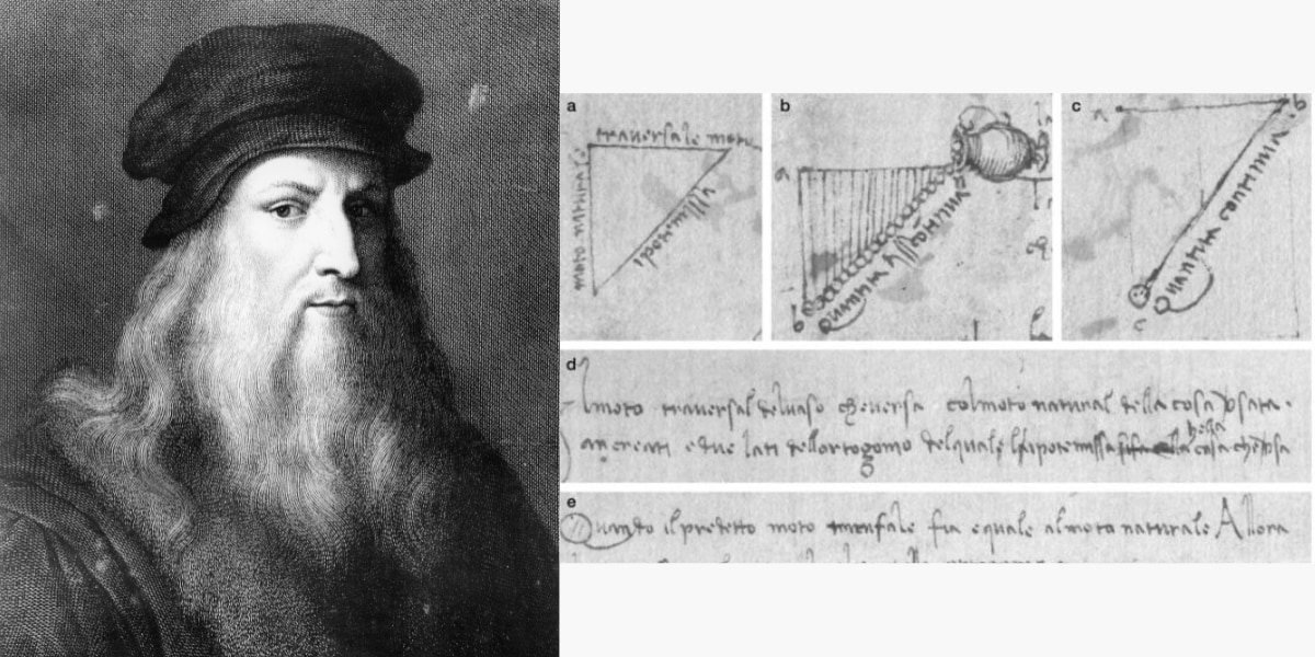 ダヴィンチは科学史に先んじて「重力が加速現象である」ことをすでに知っていた
