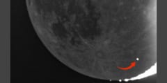 月面への隕石衝突で生じた「巨大閃光」を自宅から撮影に成功！