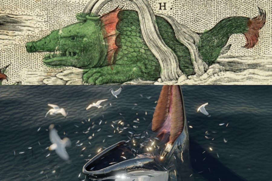 神話の海獣ハーヴグーヴァの記述が「2011年に初めて報告されたクジラの特殊な食事風景」と一致!?