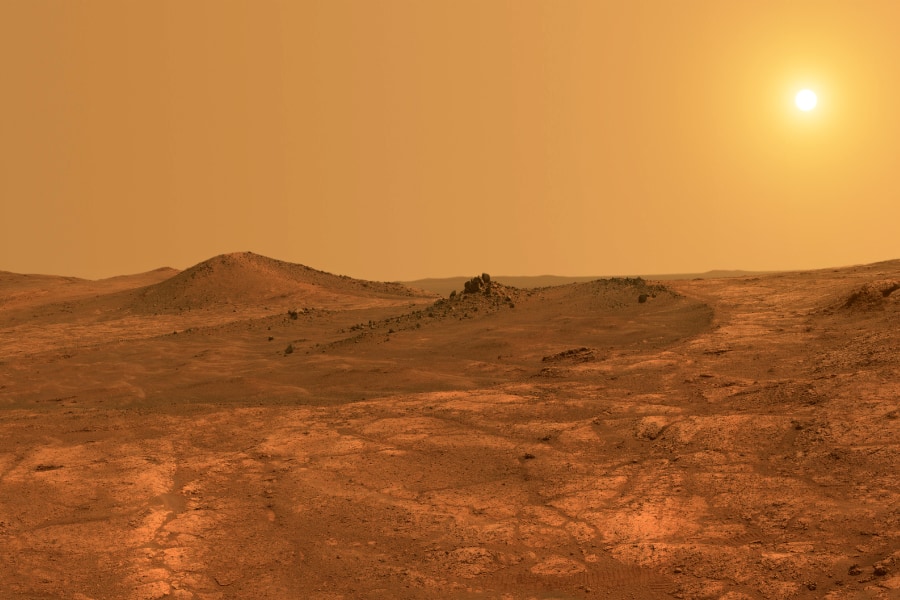 今日の火星はほぼ不毛な土地と化している
