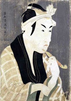 敵討乗合噺　松本幸四郎肴屋五郎兵衛、東洲斎写楽の代表作としても知られている。