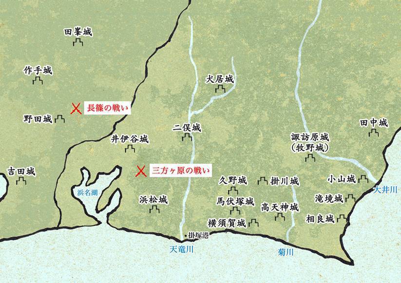 三河、遠江近辺の地図
