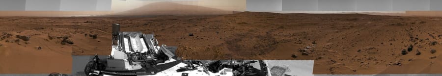 View above Gale Crater captured by Curiosity