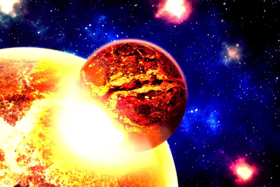 2つの中性子星が衝突すると8000億℃の温度が発生する？