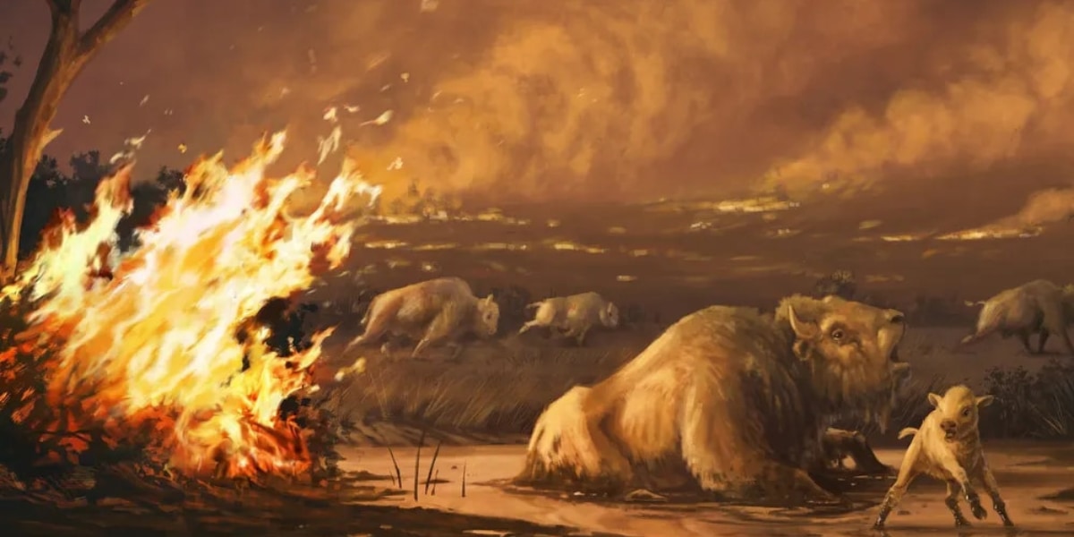 1万3000年前の大量絶滅は気候変動が引き起こした山火事と人間活動による被害拡大が原因か
