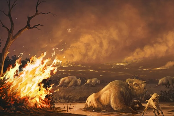 1万3000年前の大量絶滅は気候変動と人間活動のコンボが原因か