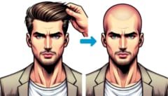 髪のある男性とスキンヘッドの男性では印象にどのような変化が生じるのだろうか？
