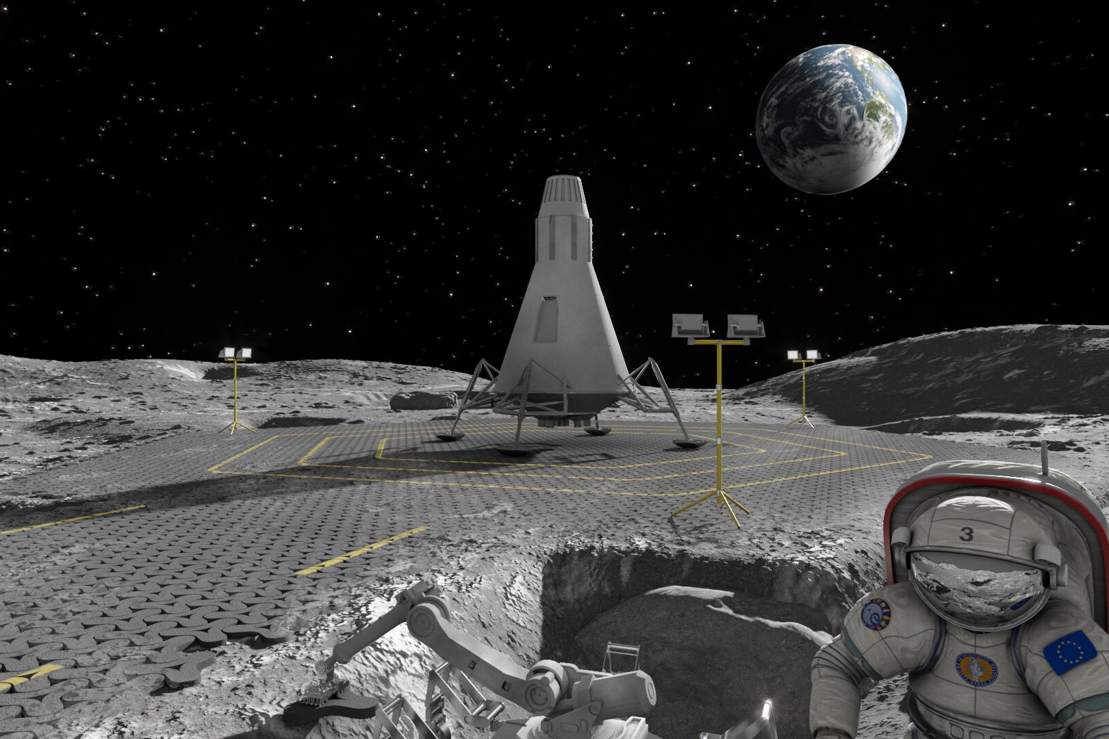 遠い将来、月面に道路が建設されるかも
