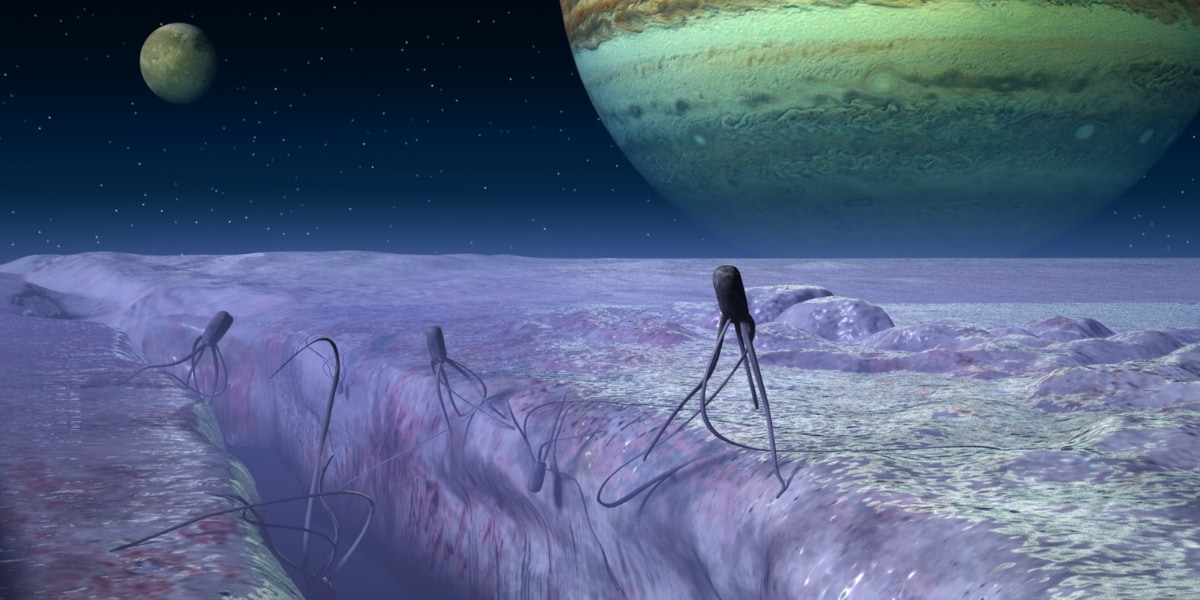 木星の衛星エウロパは、太陽系内で地球外生命体が存在する可能性が最も高い場所と考えられています