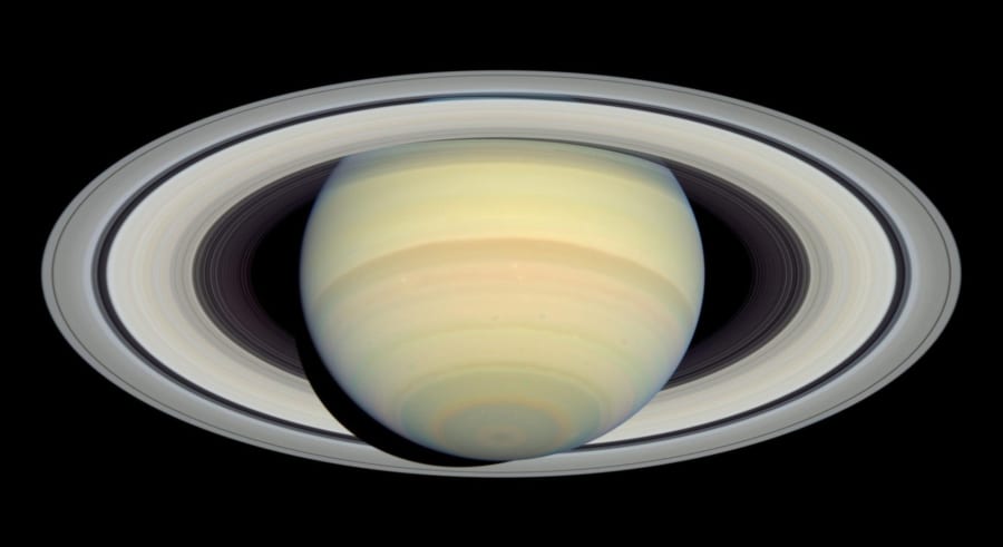 2004年3月22日にハッブル宇宙望遠鏡で撮影された土星