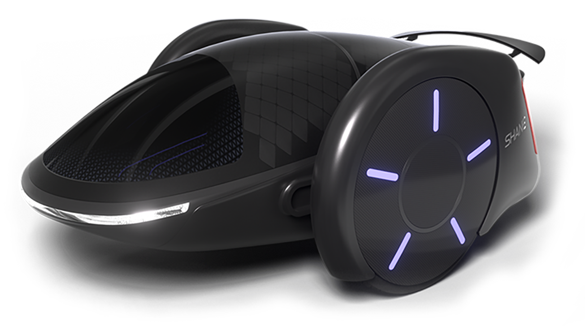 未来のクルマ、二輪EV「シェーン」のデザイン