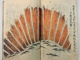『星解』に描かれた1770年のオーロラ、このようにオーロラが夜空を赤く染めた