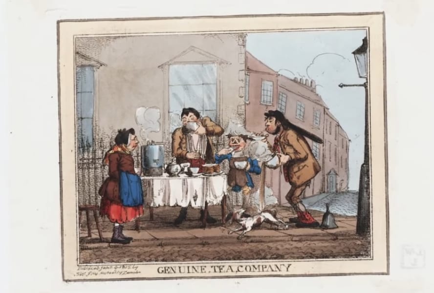 18世紀後半にイギリスの庶民にも紅茶が普及