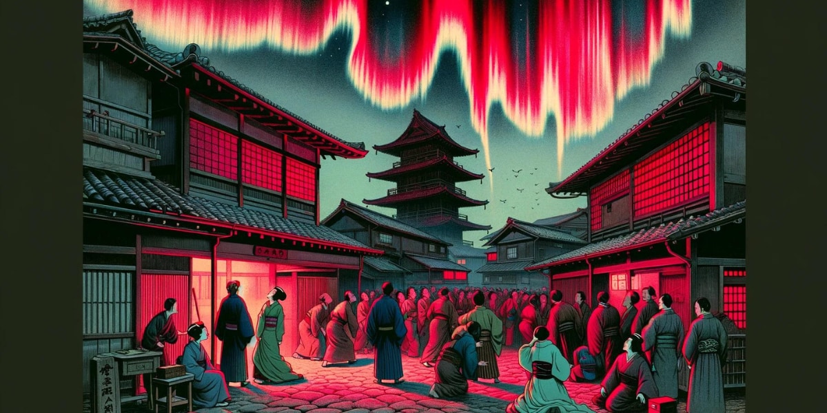 1770年日本各地で赤いオーロラが観測された。