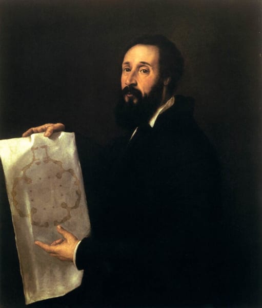 ティツィアーノ作《ジュリオ・ロマーノの肖像》1536年頃
