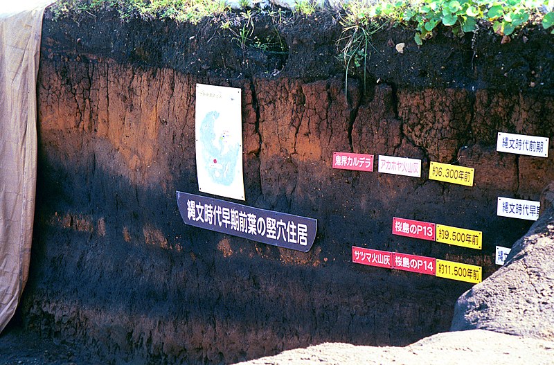上野原遺跡（霧島市）のアカホヤ火山灰を含む土層