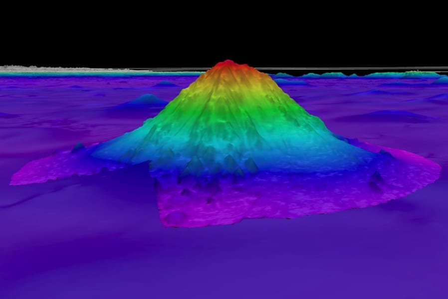 新たに見つかった海山「ソリート」のマッピング画像