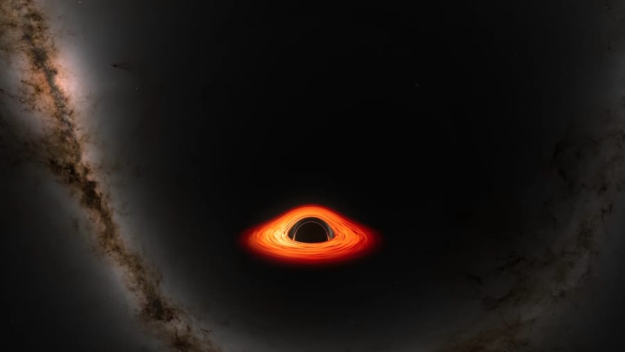 ブラックホールの周りの「降着円盤」が見える