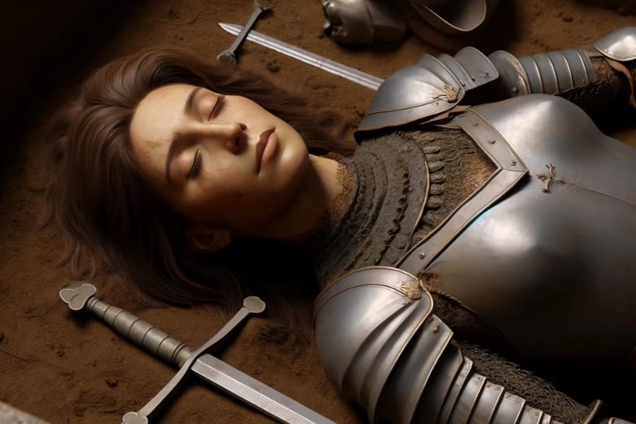 女性も騎士団のメンバーとして戦死した可能性