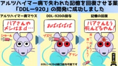 アルツハイマー病で失われた記憶を回復させる薬「DDL‐920」を開発の画像 1/3