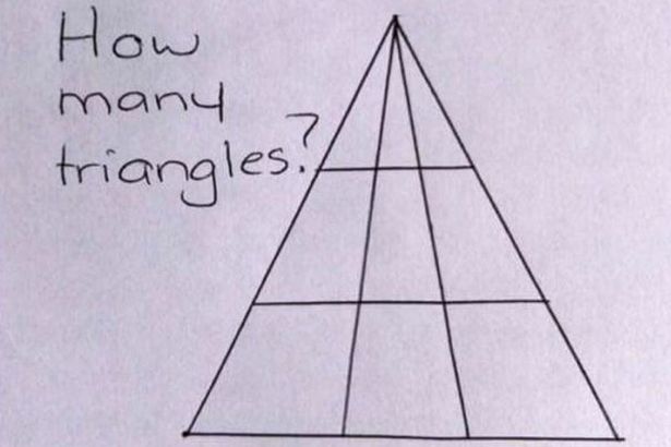 三角形はぜんぶでいくつ？簡単なのに意外と間違えちゃう三角形テストの画像 1/1