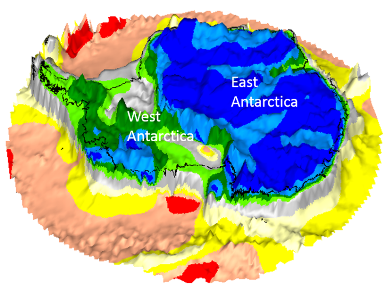 南極下の「失われた大陸」の姿が人工衛星によって明らかに