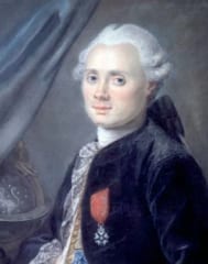 星雲のカタログを作成したフランスの天文学者、シャルル・メシエの肖像。