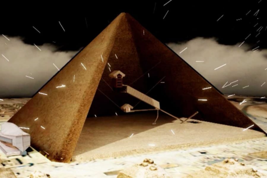 素粒子ミューオンの検出でクフ王ピラミッドに隠された「秘密の部屋」を特定！