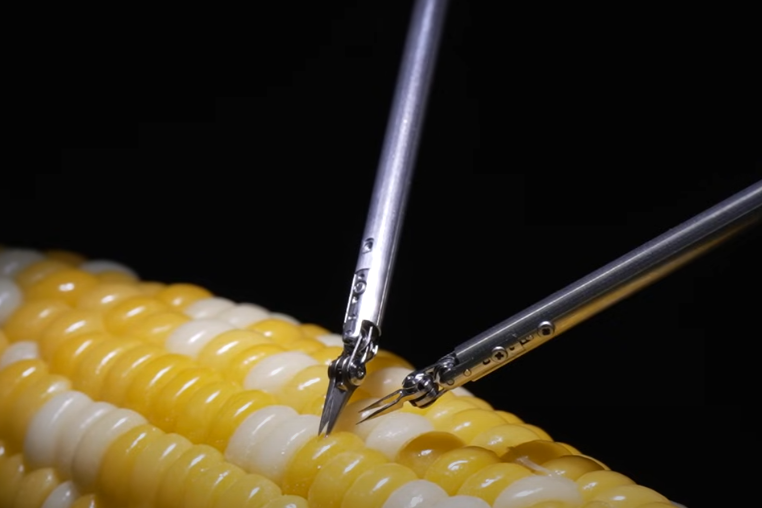 トウモロコシ1粒の薄皮も縫合！ソニーの外科ロボットが挑む極微細手術